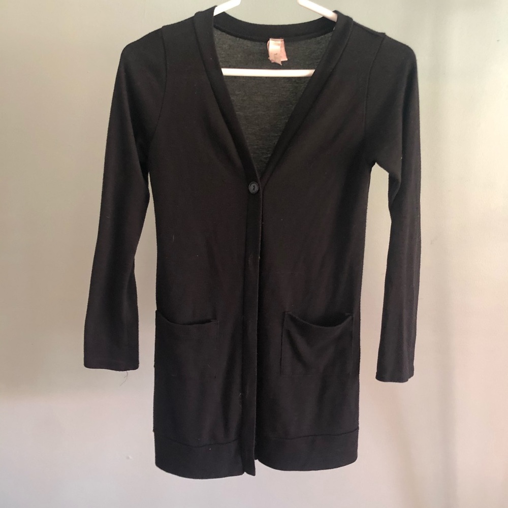 Black cardigan